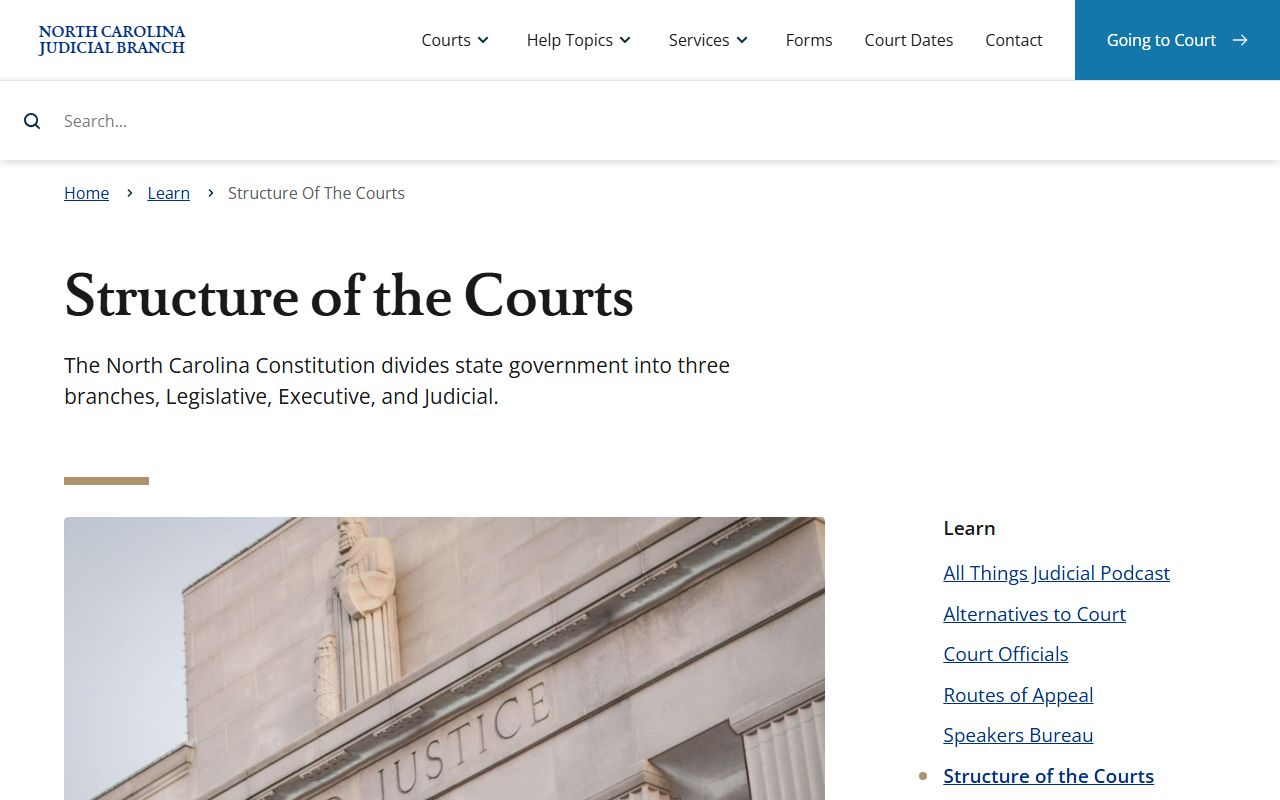 Northampton County District Court North Carolina court structure