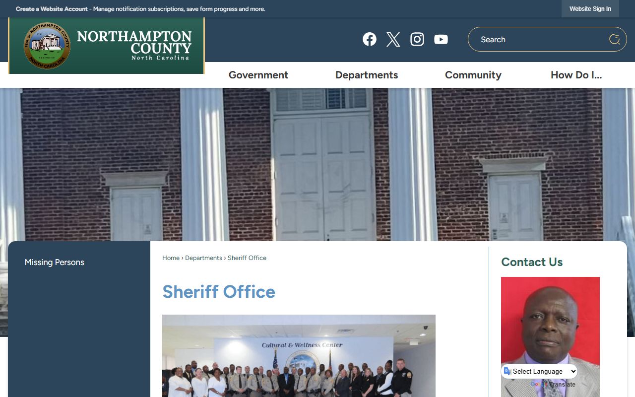 Northampton County inmate records Sheriff Office page