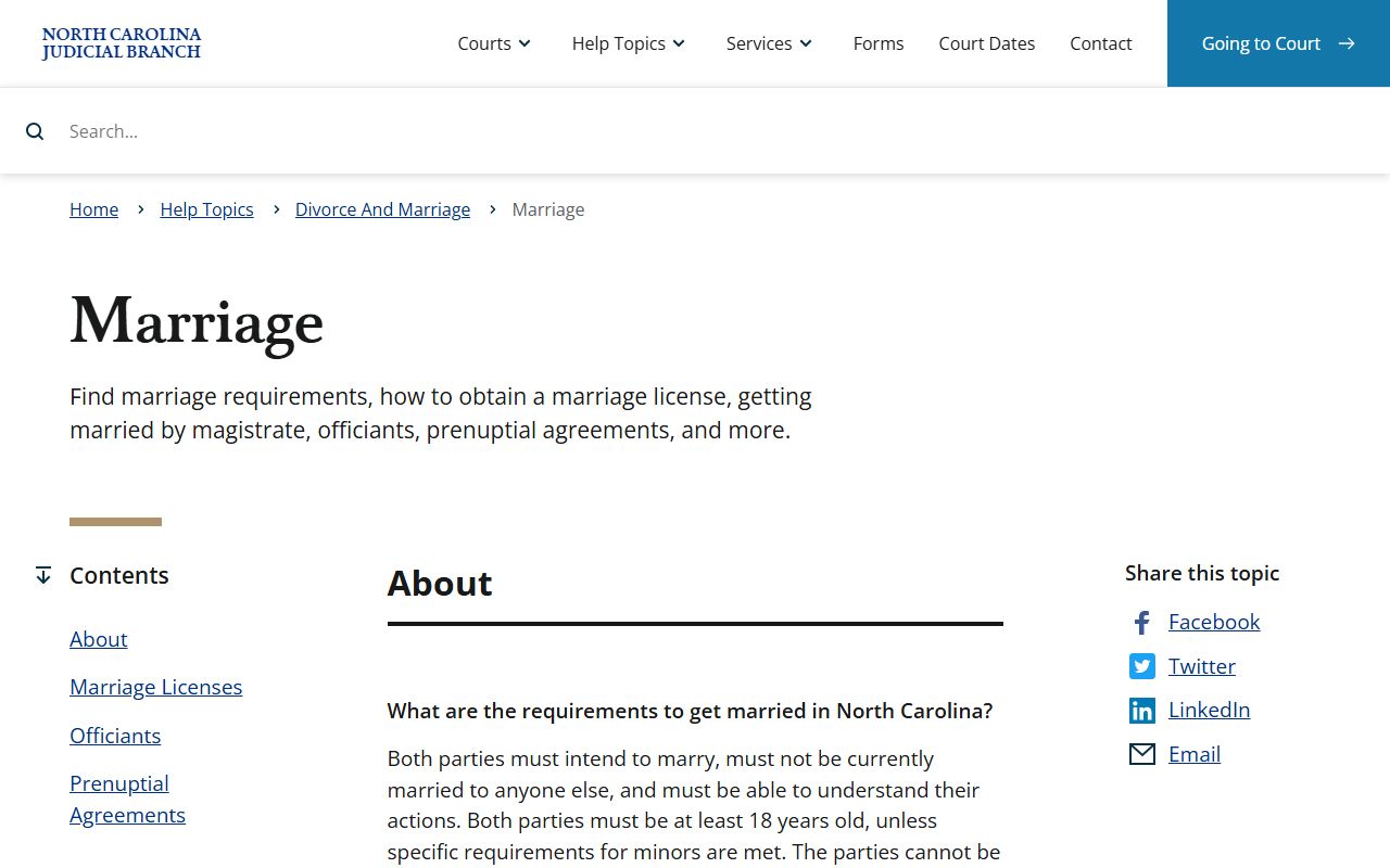 Northampton County marriage records North Carolina marriage requirements