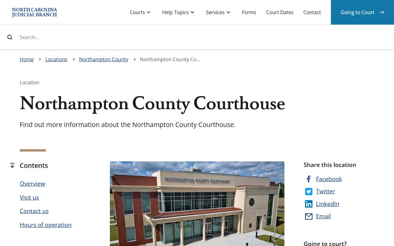 Northampton County courthouse records page