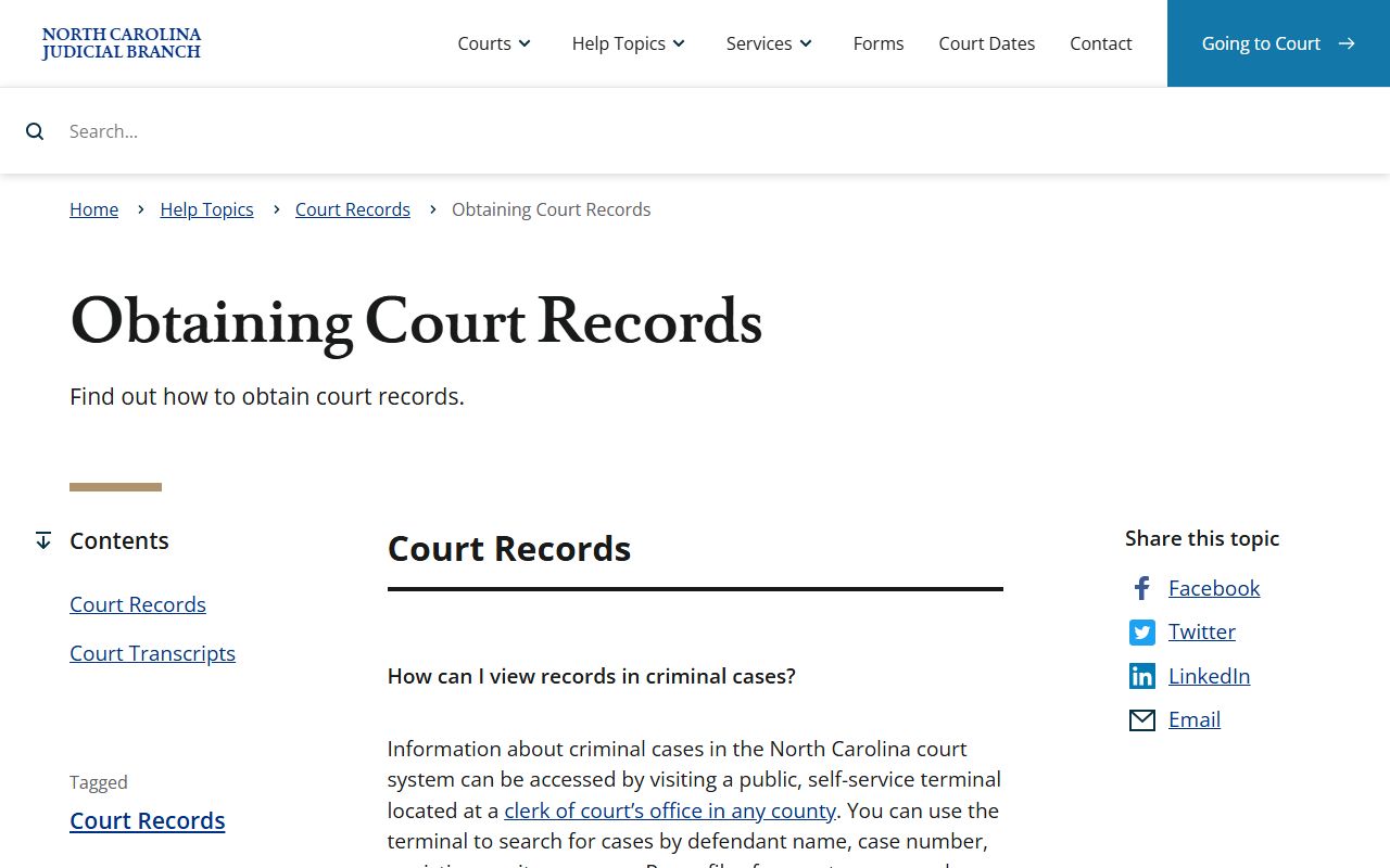 Northampton County court records obtaining records help page